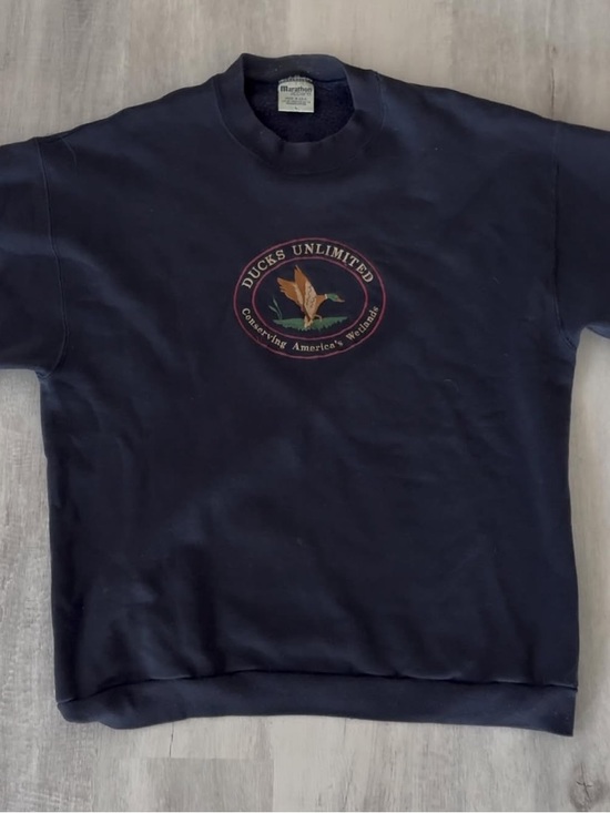 The Marathon Clothing Other - Vintage Marathon Duck’s Unlimited Navy Crewneck Sweatshirt